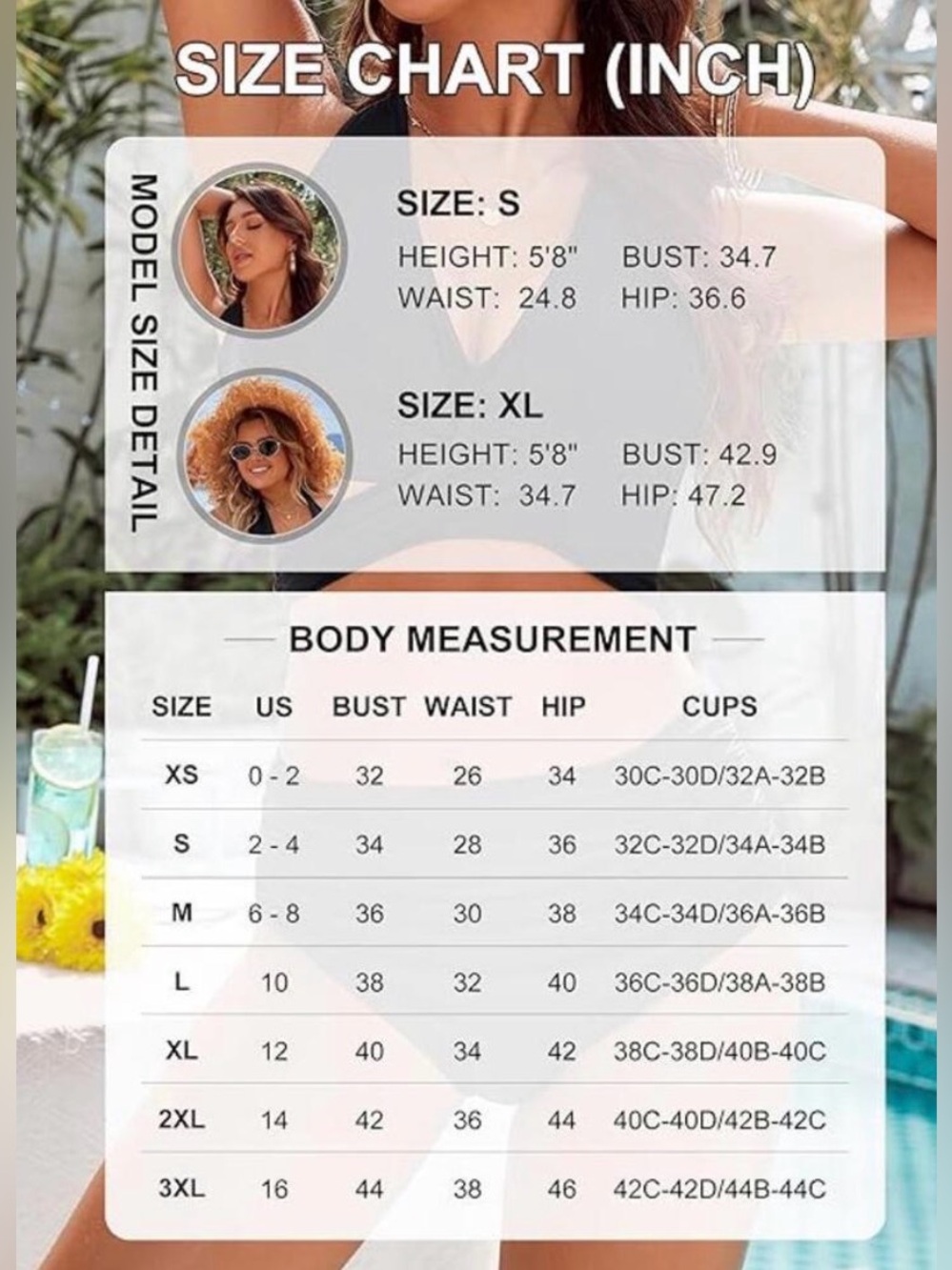 Blooming Jelly Women’s Black & Olive Two-Piece Swim Set One Piece Black Sz L - Picture 4 of 12